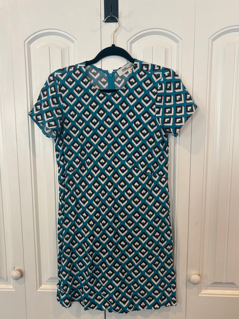 Diane von furstenburg teal dress size XS